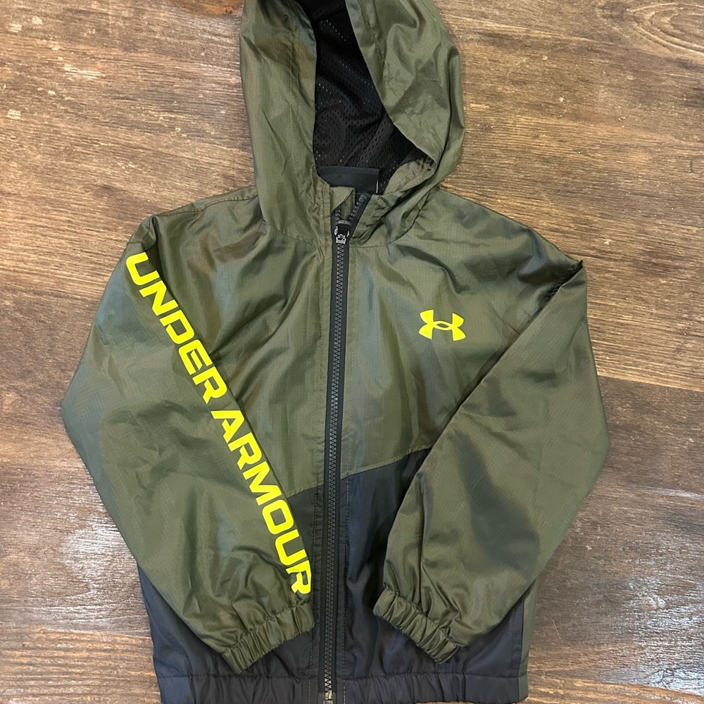 Under Armour Olive and Black Hooded Jacket